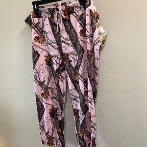 Women’s Pink Camo Jogger PJ joggers Lightweight Drawstring Waist Size XXL